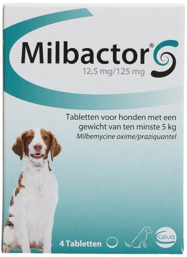 Milbactor Comp 12.5mg/125mg X4 Cao