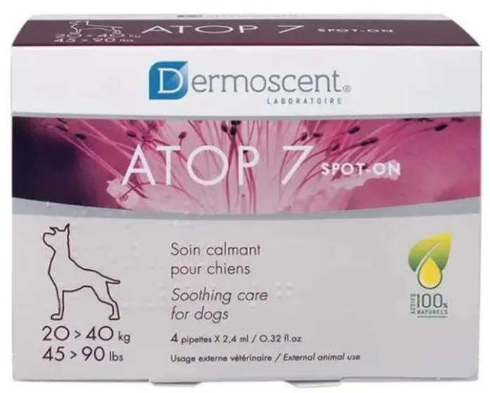 DERMOSCENT ATOP 7 SPOT ON 4 PIPETAS CAO DE 20 A 40KG