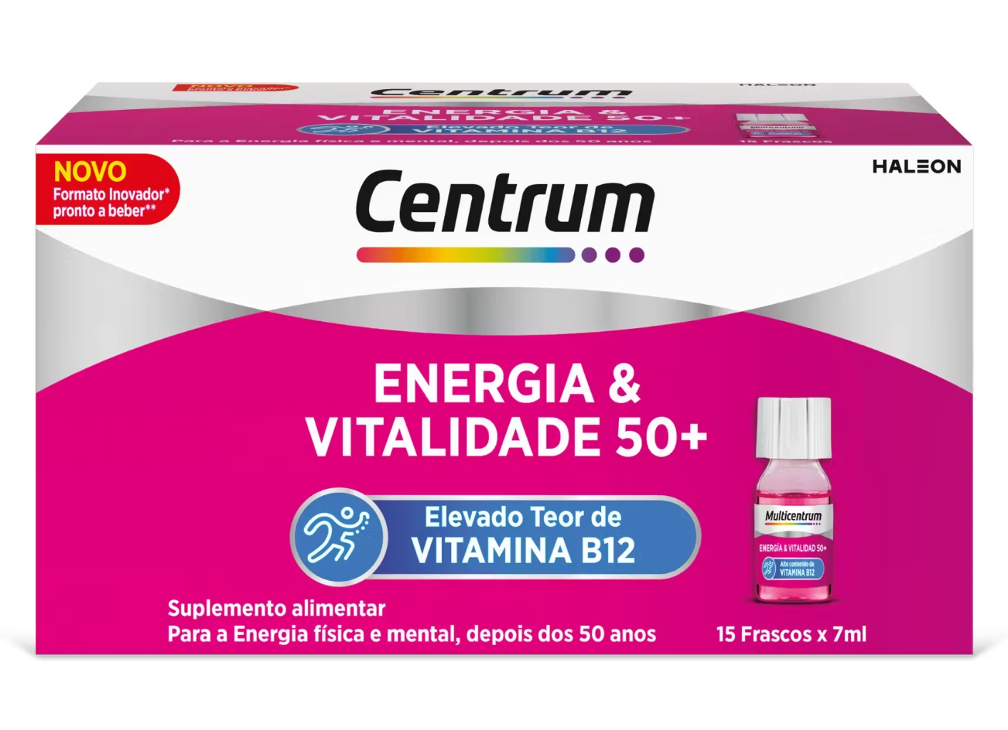 Multicentrum Energia e Vitalidade 50+ Framboesa 15x7ml Validade 07/2026