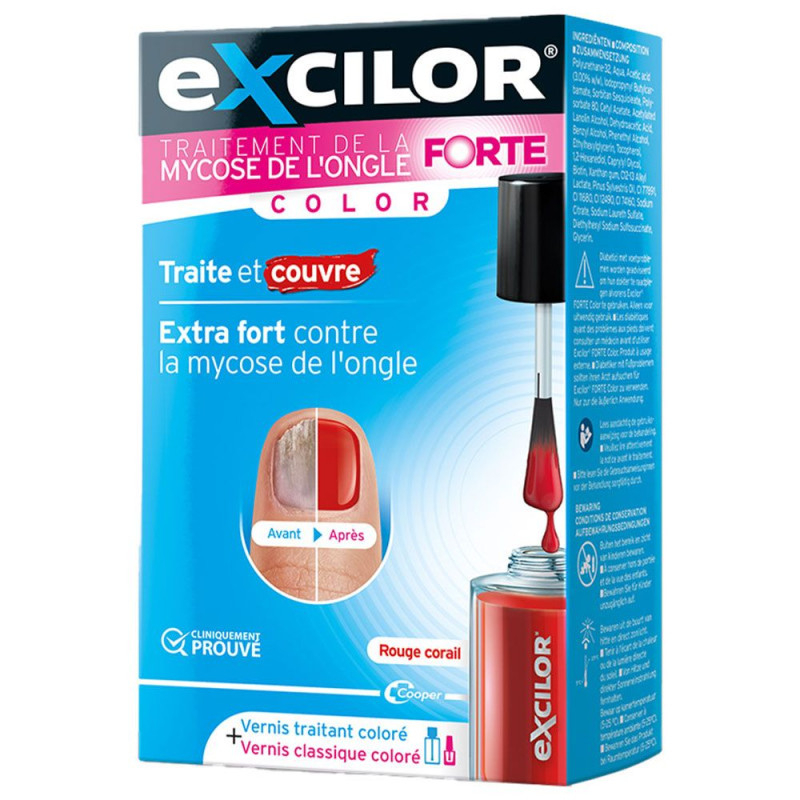 Excilor Forte Color Verniz Fungo Vermelho 30ml