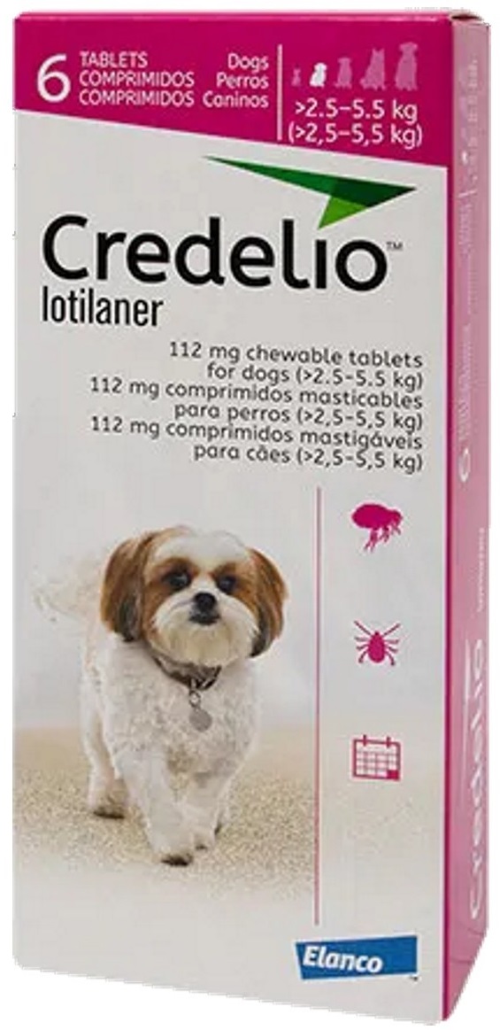 Credelio Comp 2,5-5,5kg 112mg X6 Cao