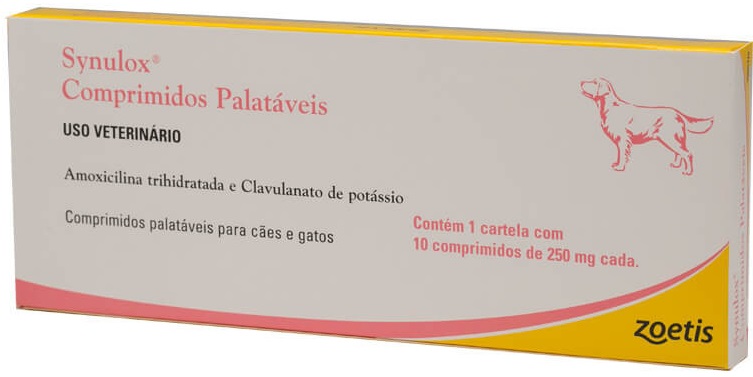 Synulox Pt Comp 250 Mg X 10 comp palatável