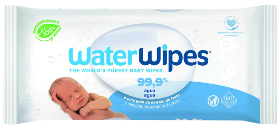 water12 WaterWipes Biodegradáveis 60 Unidades (30/04) - Image 1
