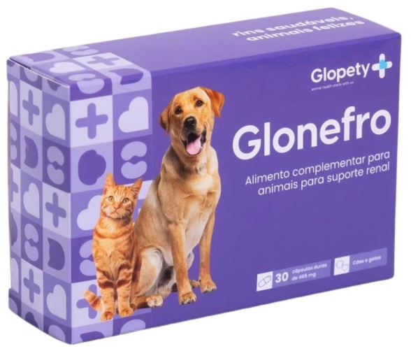 Glonefro 496 MG Cão/Gato 30 Cápsulas – Suporte Renal