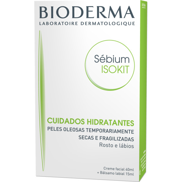 Bioderma Sébium Isokit Creme Facial 40 ml + Bálsamo Labial 15 ml