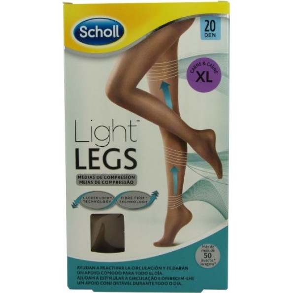 Scholl Light Legs Coll Comp 20den Xl Pele