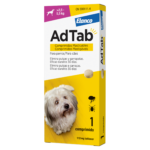 AdTab comprimidos mastigáveis para cães 2,5-5,5 kg