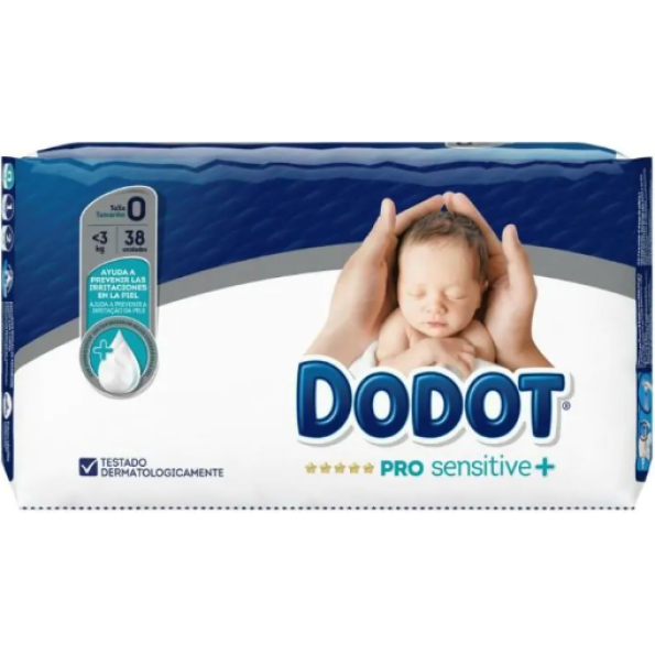 Dodot Pro-sensitive+ Fraldas T0 Até 3Kg 38 un. Dodot Pro-sensitive+ Fraldas T0 Até 3Kg 38 un.